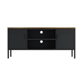 Manhattan Comfort - Landen Modern 47" Metal Storage Cabinet - Black