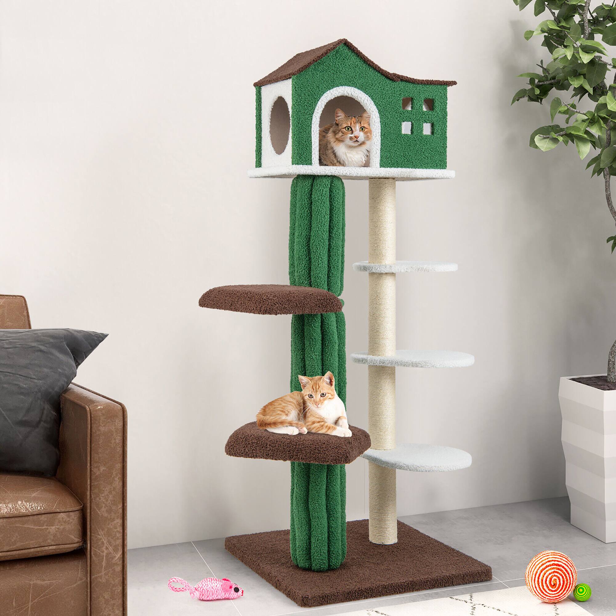 Alt View 1. Gymax - Gymax 7-Tier Modern Cat Tree Tower 61'' Cat Climbing Stand with Sisal Scratching Posts.