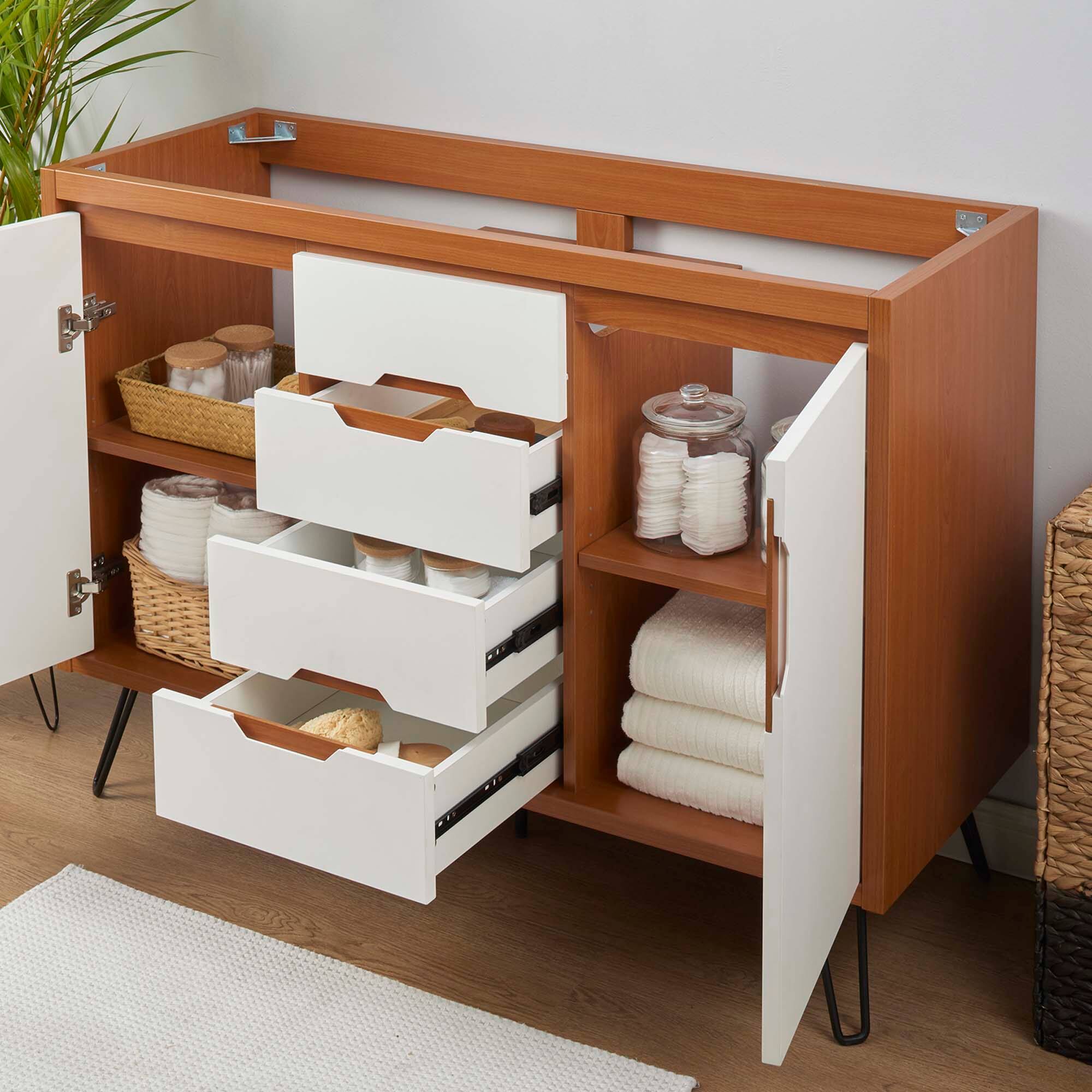 Back. Modway - Energize Bathroom Cabinet Basin Not Included - Cherry White.