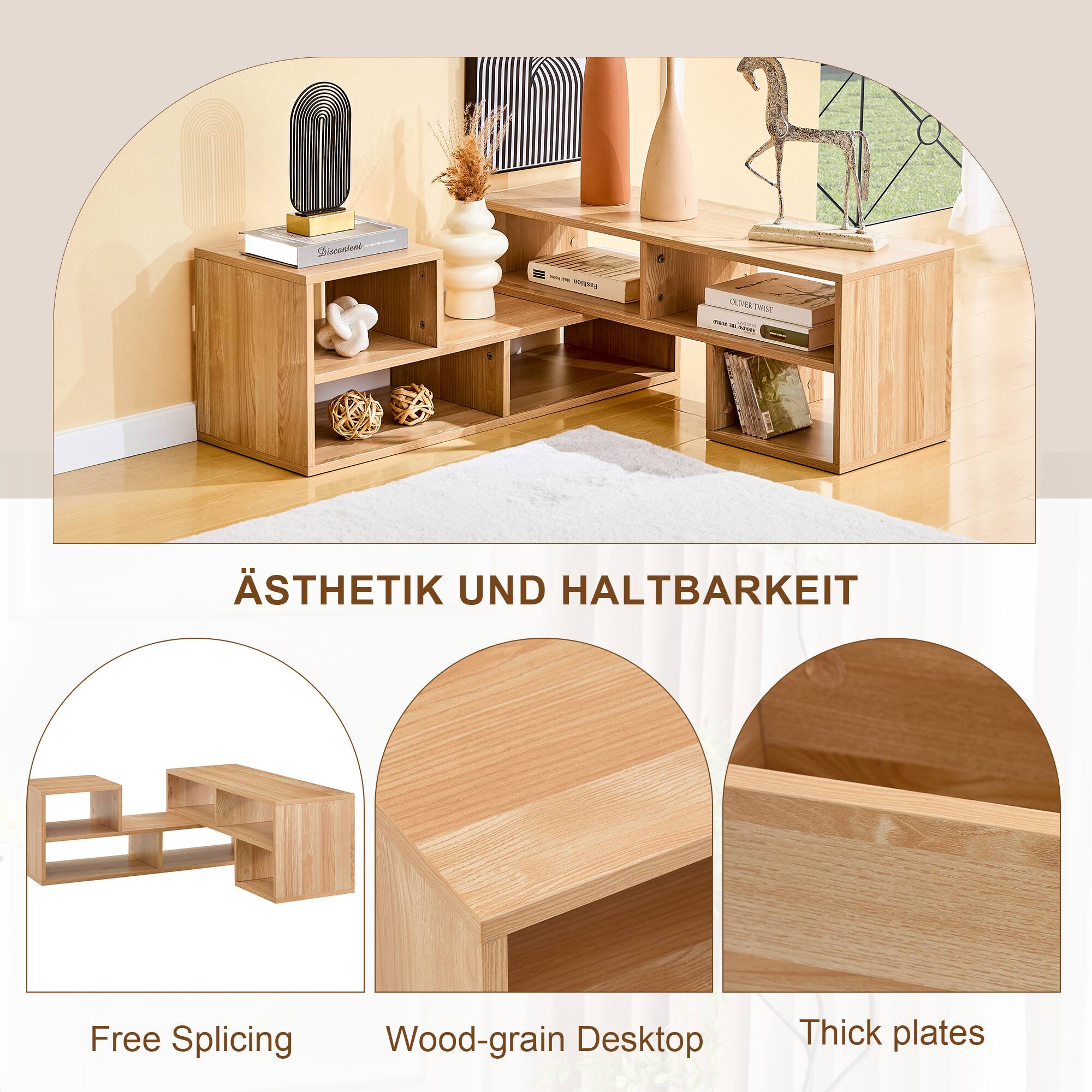 nothin_totra - DUERTES THN - -  ÄSTHETIK UND HALTBARKEIT Free Splicing Wood-grain Desktop Thick plates