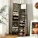 Left. Costway - 360Degree Rotatable Jewelry Cabinet Armoire 2-in-1 Lockable Mirrored Coffee - Coffee.