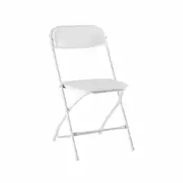 AOITUN - Folding Chair 10 Pack Heavy Duty Metal Chairs for Indoor and Outdoor Use - White