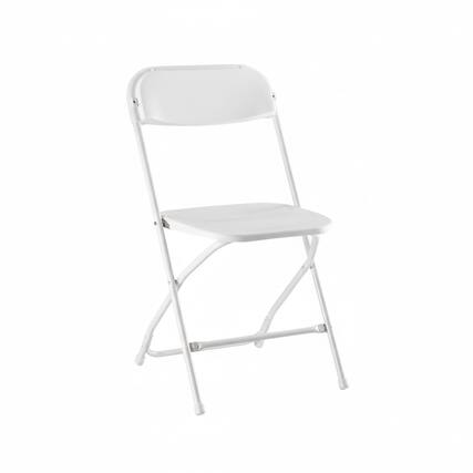 Front. AOITUN - Folding Chair 10 Pack White - Heavy Duty Metal Chairs for Indoor and Outdoor Use - White.