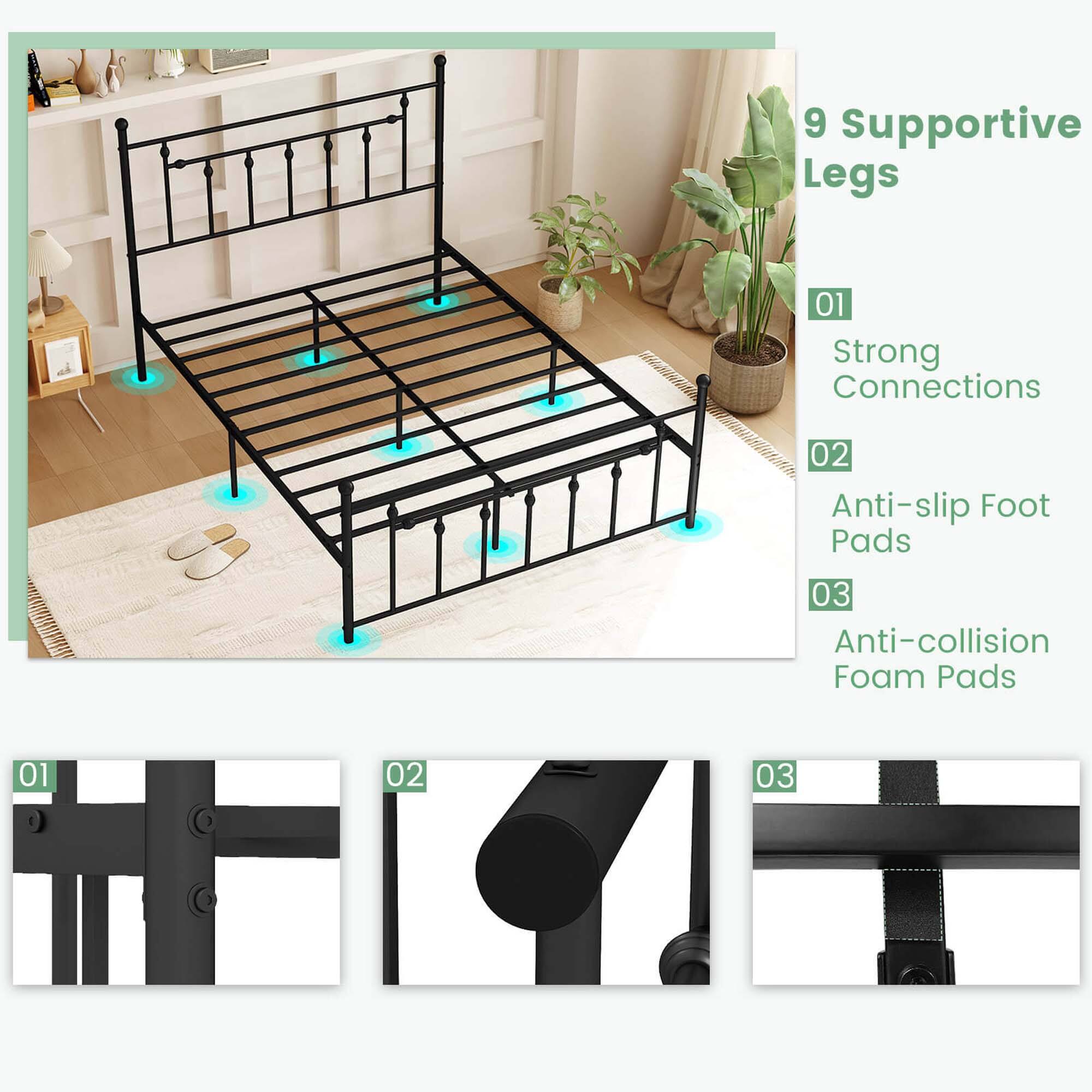 9 Supportive Legs:
01 Strong Connections:
02 Anti-slip Foot Pads:
03 Anti-collision Foam Pads: