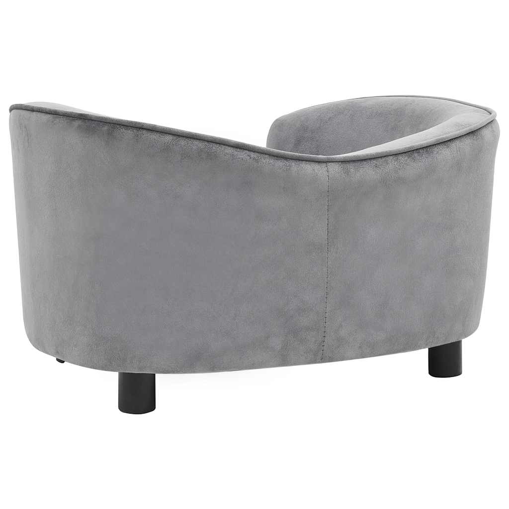 Alt View 5. Boyel Living - Gray Plush Dog Sofa with Solid Fir Wood Frame and Thick Foam for Small Pets - Gray.
