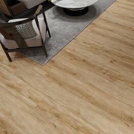Dotfloor - 48"x7.2" SPC Composite Flooring; 10 Planks/Box (23.9 sq. ft/Box); 6mm Thick with 1mm IXPE Backing; 20 mil Wear Layer; - Autumn Oak