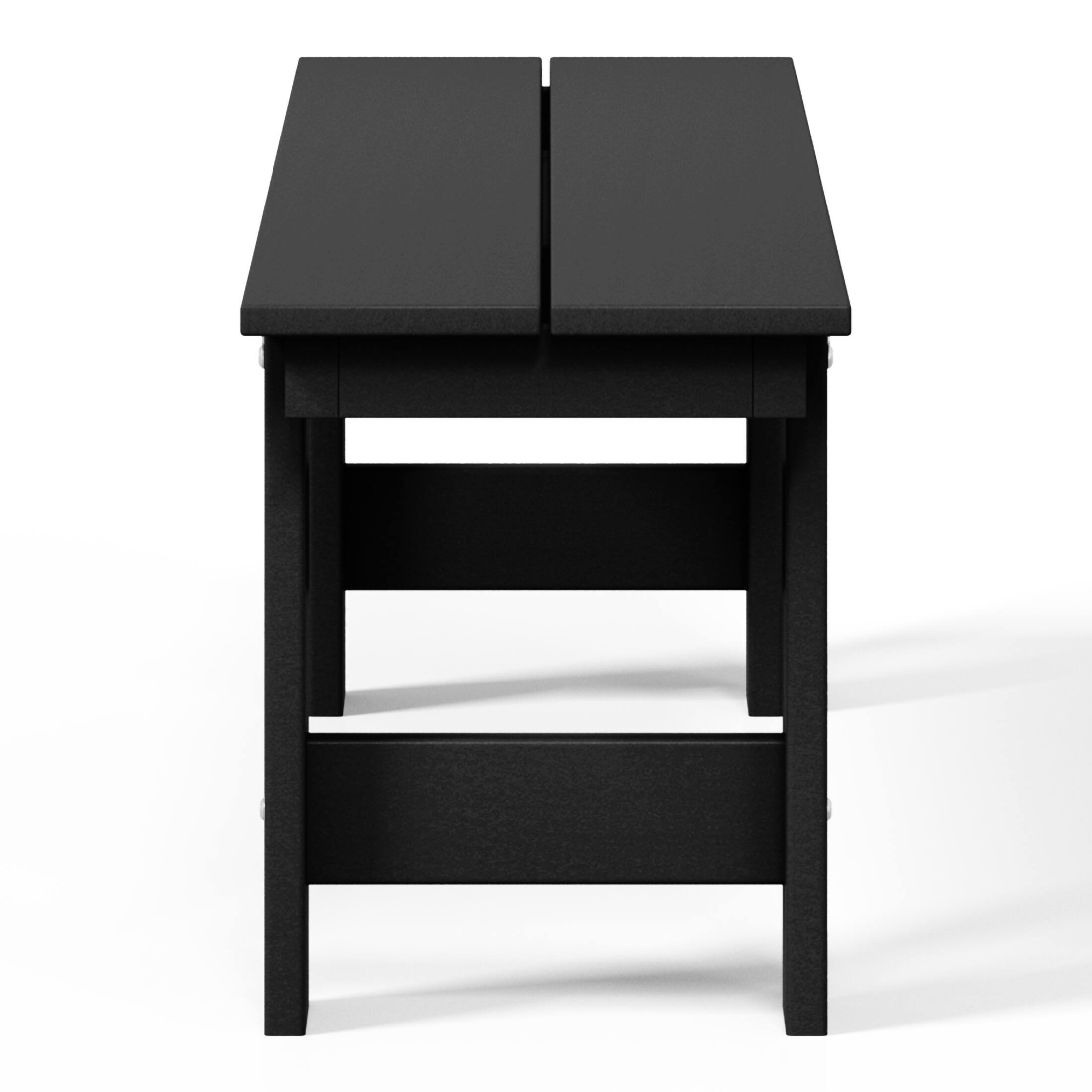 Alt View 3. WestinTrends - WestinTrends Ashore Outdoor HDPE 48" Modern Backless Patio Bench - Black.