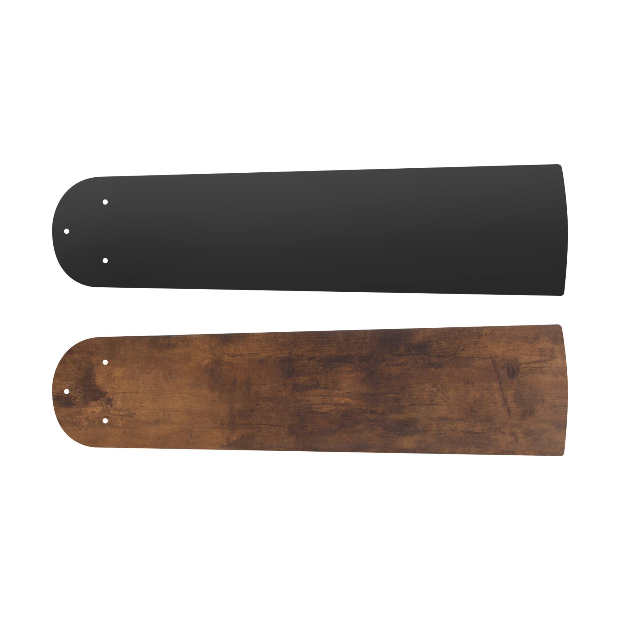 Alt View 10. Breezary - 52-Inch Large Ceiling Fan with Light Fixture, 5 Dual-Finish Plywood Blades, DC Motor, Remote Control, 5/10-Inch Downrods - Brushed Gold with Black and Rich Walnut.