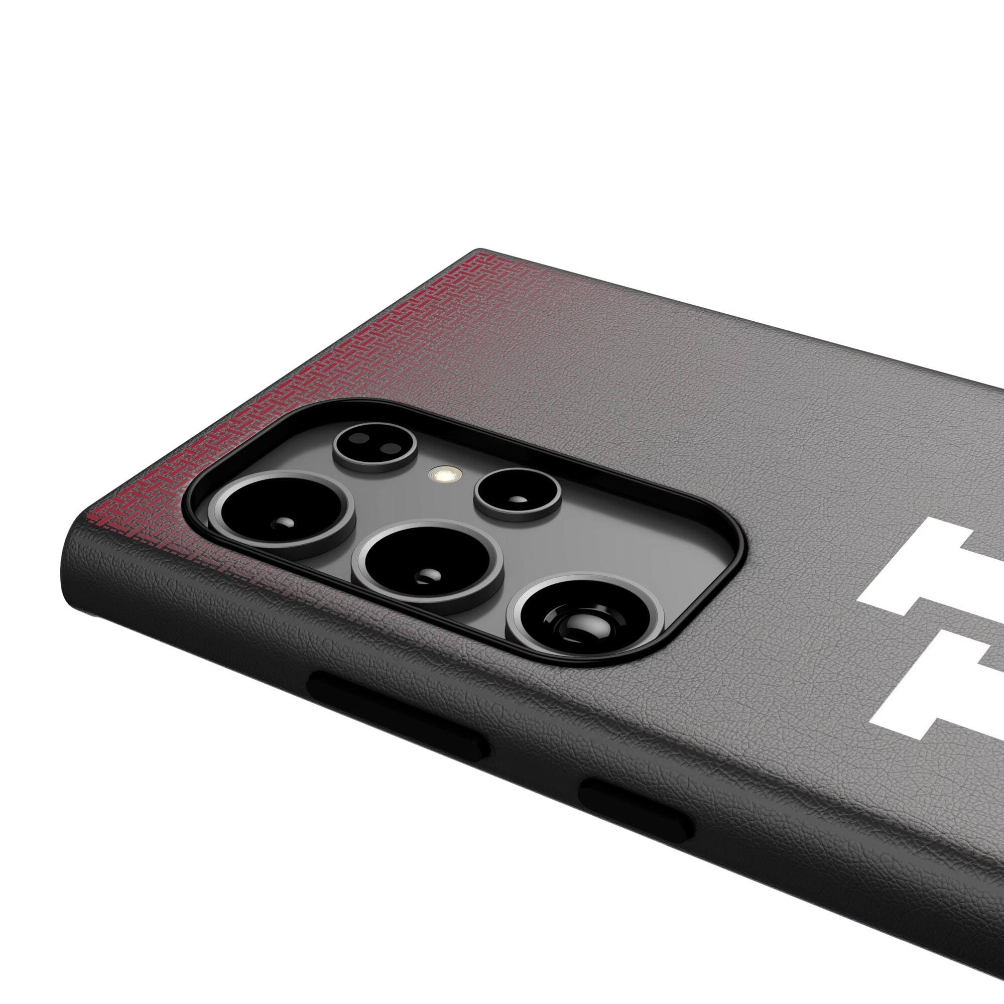 Alt View 3. Keyscaper - Indiana Hoosiers Linen Galaxy Magnetic Bump Case - S24 Ultra - Black.