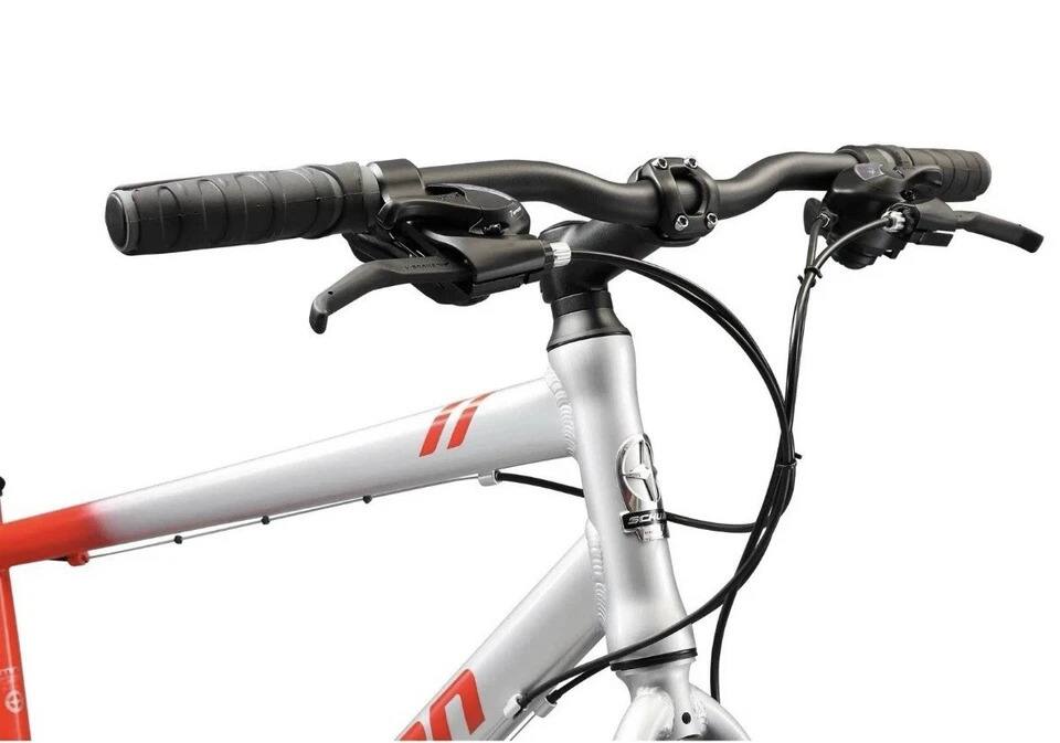 Alt View 2. Schwinn - SCHWINN MEN’S CIRCUIT 700C/28” HYBRID BIKE SILVER/RED - Silver Red.