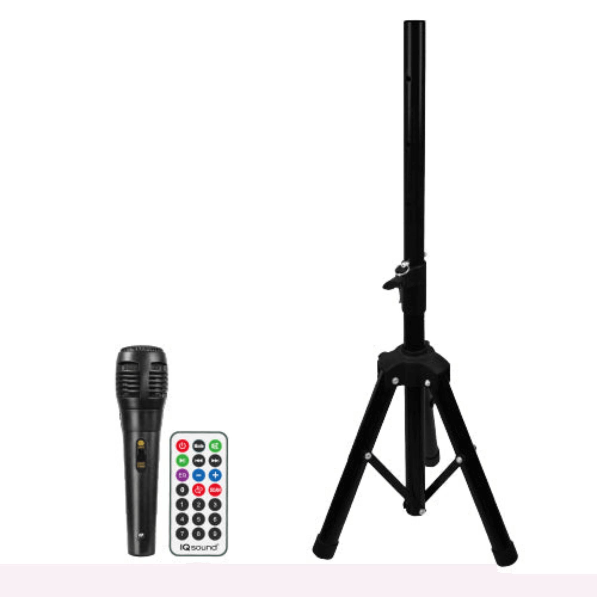 Alt View 3. iQ Sound - 15" Portable Bluetooth Speaker with True Wireless Stereo & Mic - Black.