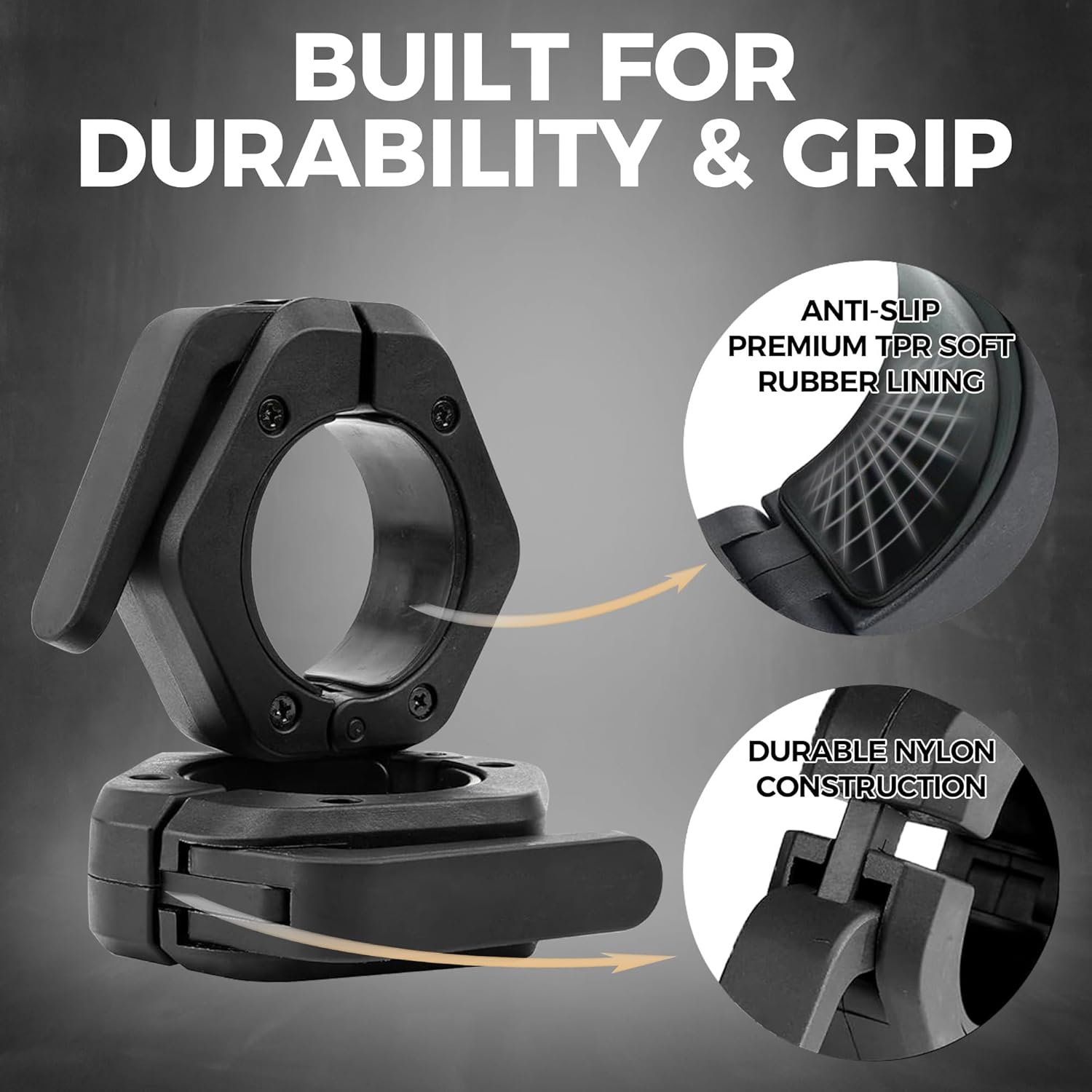 BUILT FOR DURABILITY & GRIP

ANTI-SLIP PREMIUM TPR SOFT RUBBER LINING

DURABLE NYLON CONSTRUCTION