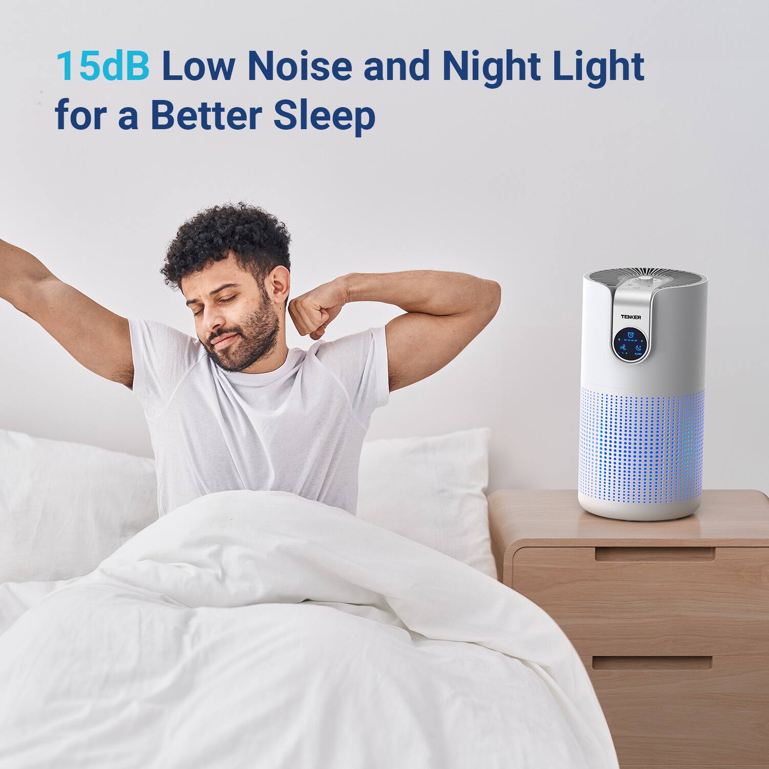 15dB Low Noise and Night Light for a Better Sleep