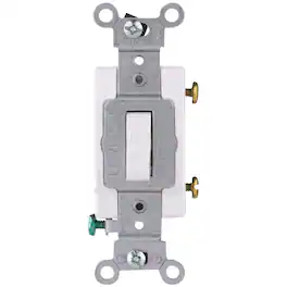 Leviton - Mfg S08-CS120-02W Commercial Grade Quiet Toggle Switch, 120/277V 20A - White