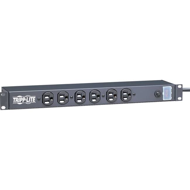 Eaton Tripp Lite Series 14-Outlet Economy Network Server Surge Protector, 15 ft. (4.57 m) Cord, 3000 Joules, 1U - Black
