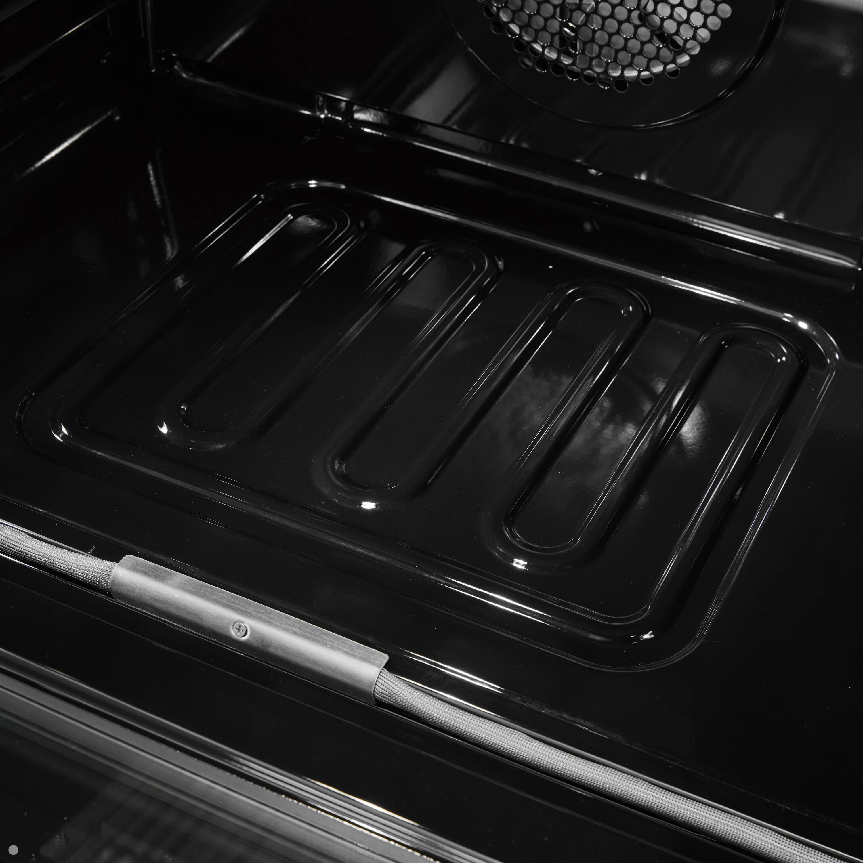 Alt View 8. Viking - 30 in. Wide 4 Elements Pro 5 Series 4.7 Cu. Ft. Freestanding Induction Convection Range - Cast Black w. Brushed Brass - Cast Black.