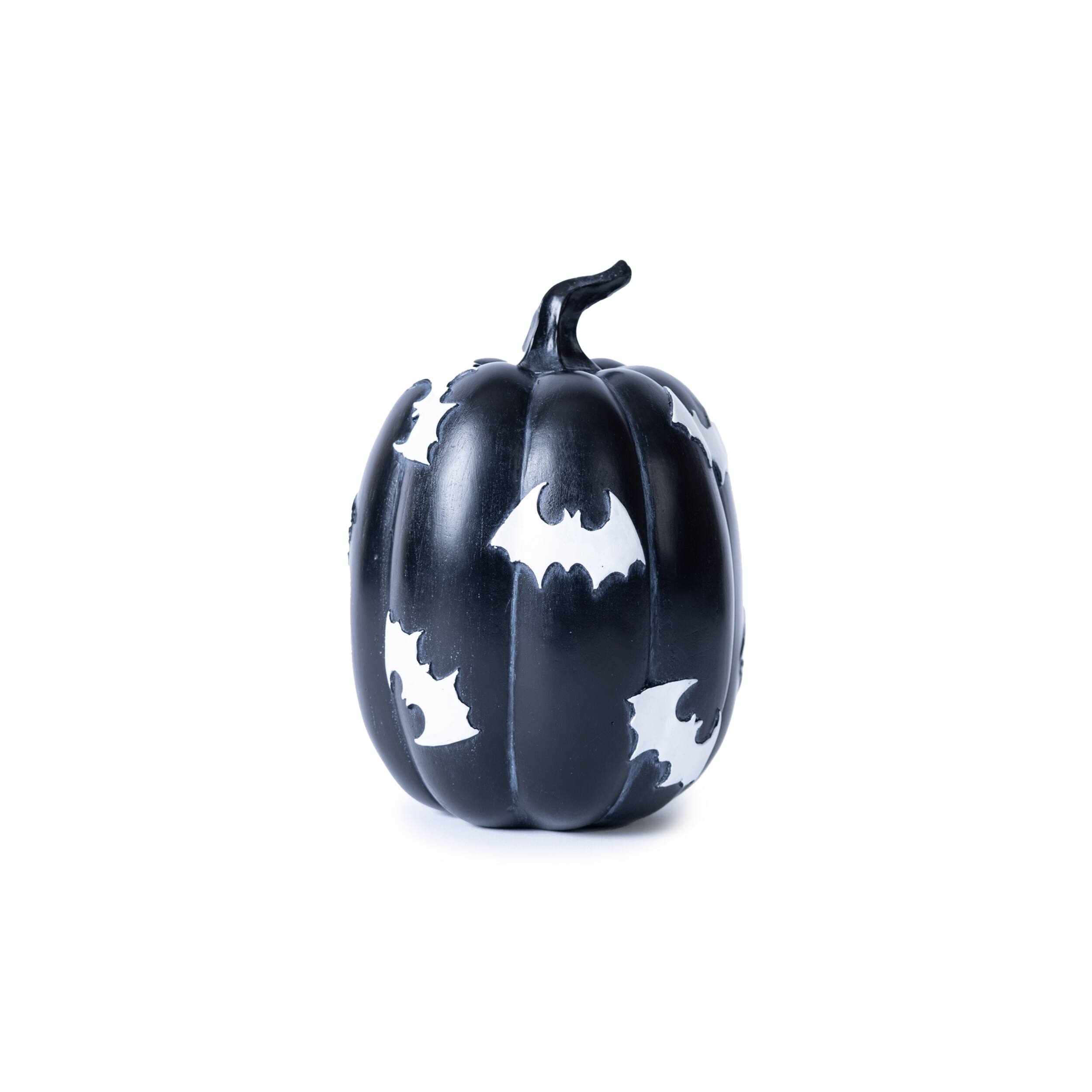 Back. BreeBe - Halloween Spider and Bat Pumpkin (Set of 2) - Black, White.