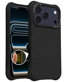 Ornarto - Vortuxe for iPhone 17 Pro Max Case 6.9",Compatible with MagSafe,Sleek Liquid Silicone Phone Cover - Black