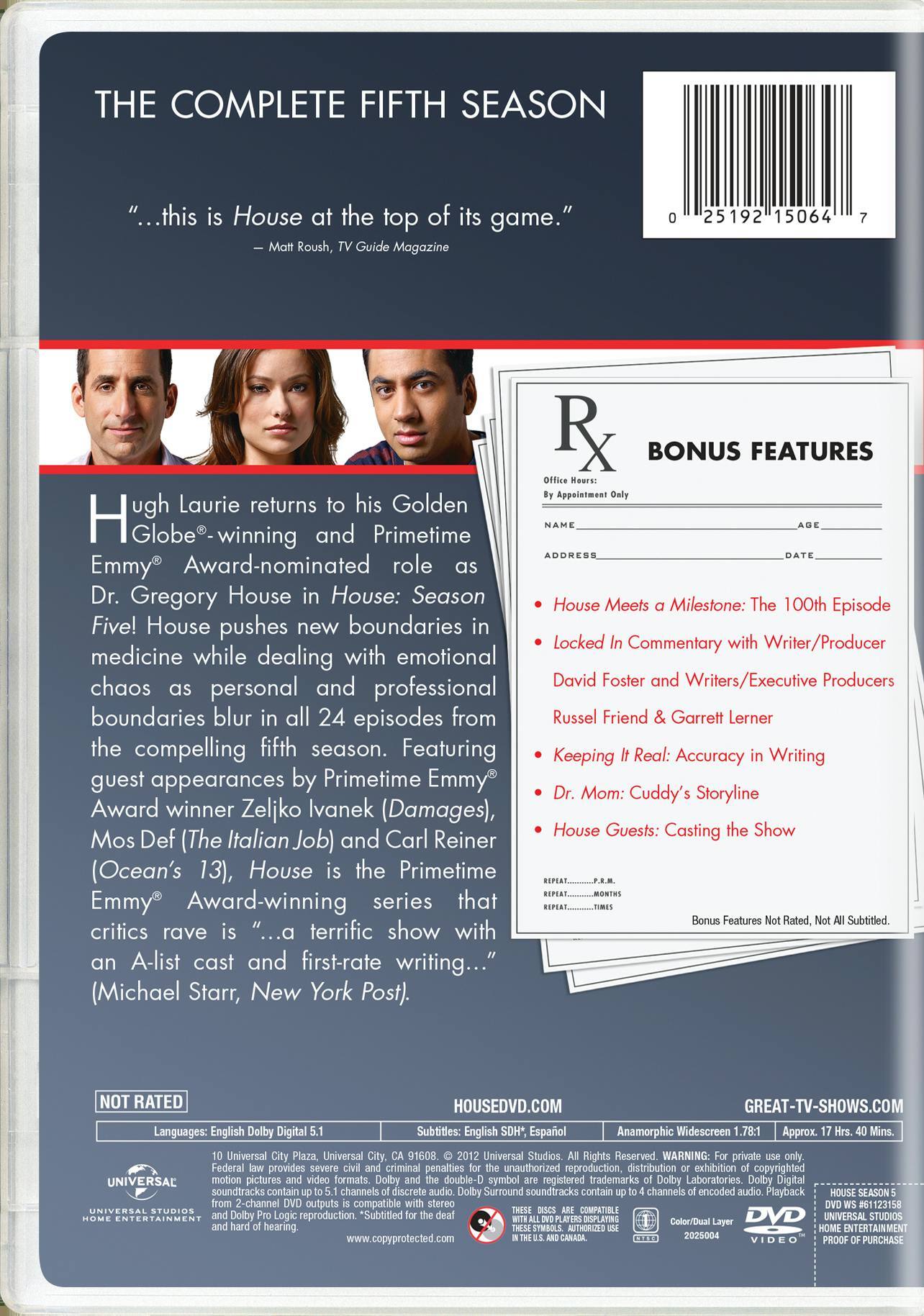 Angle. House: Season 5 [DVD].