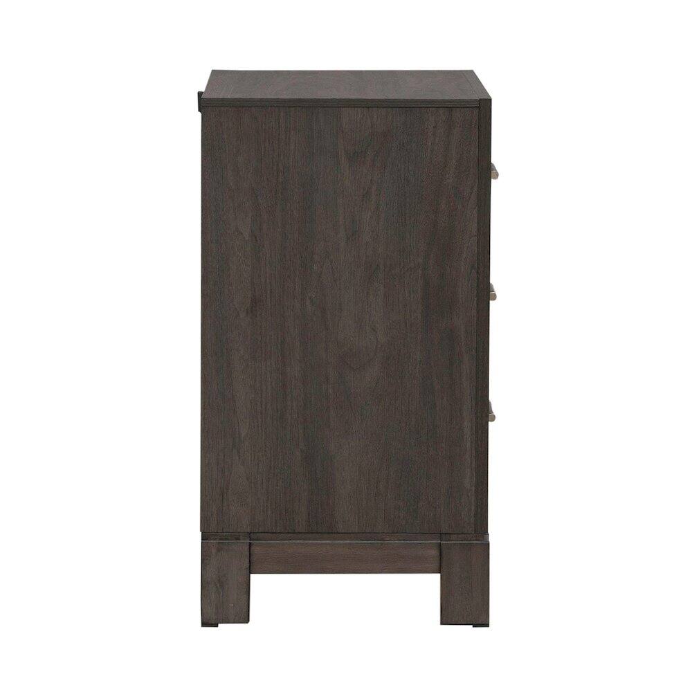Alt View 1. Liberty Furniture Industries - Modern Edge Bedroom Nightstand w/ Charging Station USB-A USB-C - Caffe - Caffe Brown.
