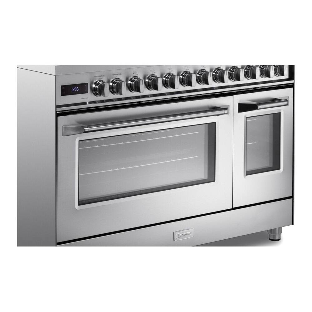 Alt View 2. Verona - Verona 48 inch Ultima Collection Dual Fuel Range with 6 Sealed Burners, 5.8 cu. ft. Oven Capacity (Stainless Steel) - Stainless Steel.