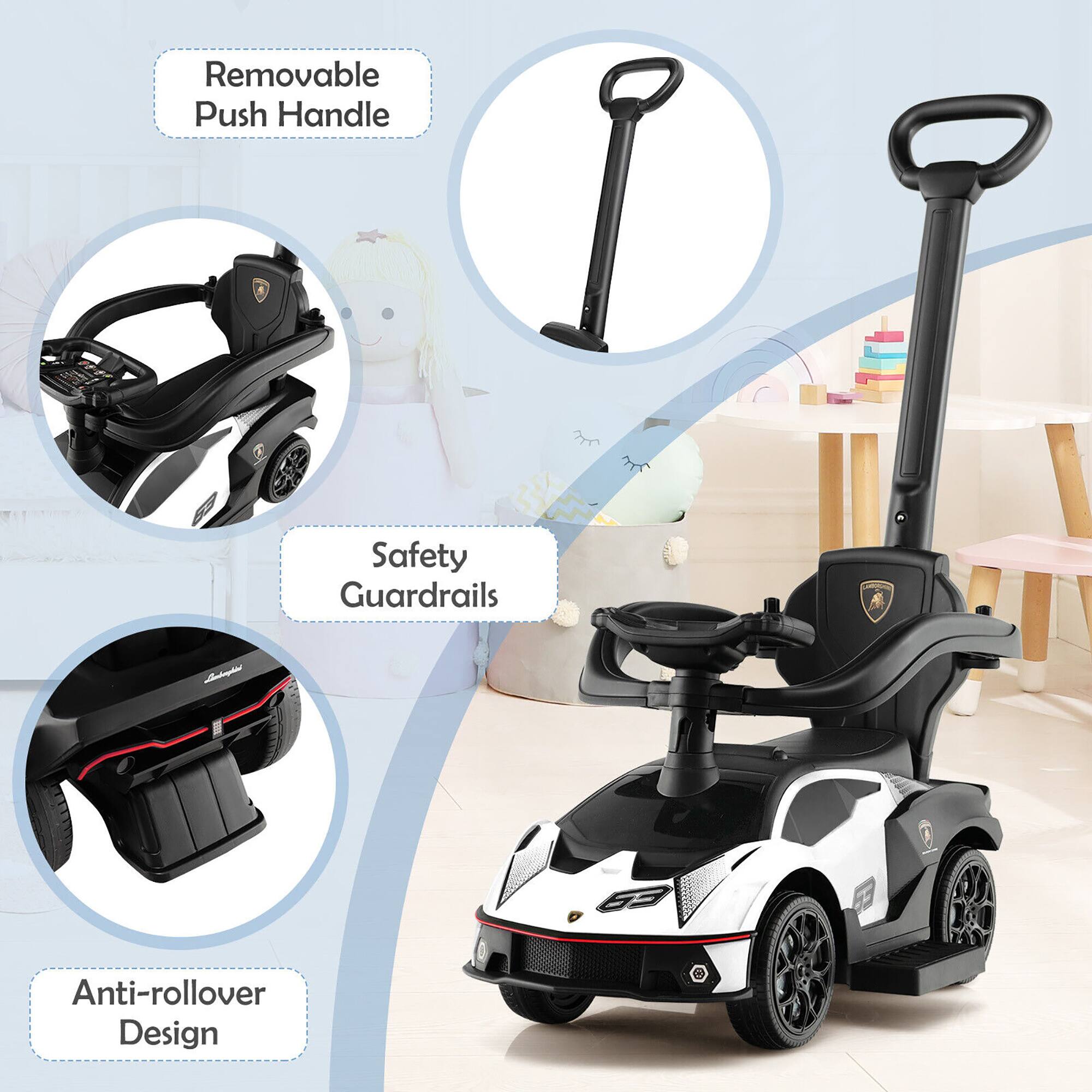 - Removable Push Handle
- Safety Guardrails
- Anti-rollover Design