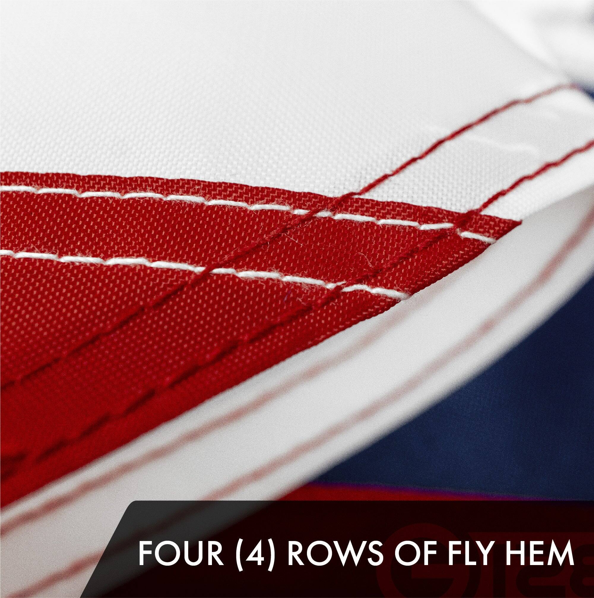 FOUR (4) ROWS OF FLY HEM