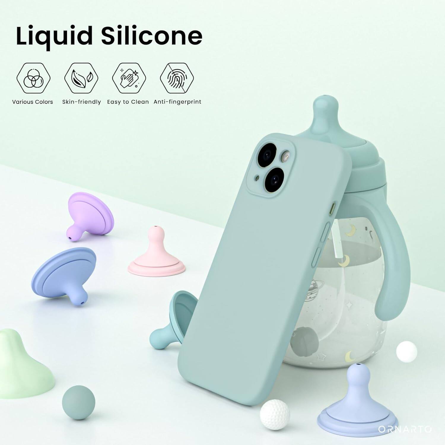 Liquid Silicone, Various Colors, Skin-friendly, Easy to Clean, Anti-fingerprint, ORNARTO