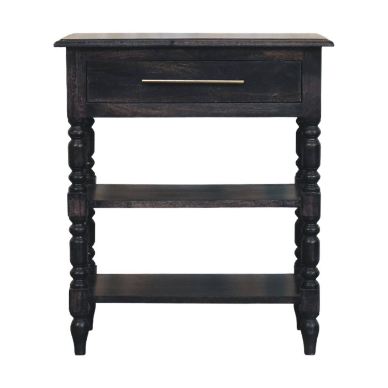 Front. Artisan Furniture - Artisan Furniture Solid Wood Heritage Turned-Leg Side Table - Brown.