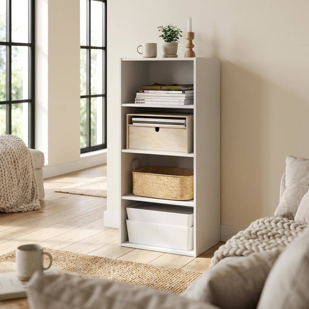 FurniFact Engineered Wood bookcase with simple design for home or ...