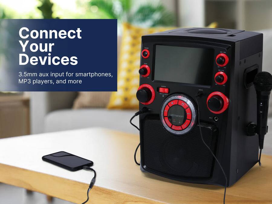 Connect Your Devices

3.5mm aux input for smartphones, MP3 players, and more