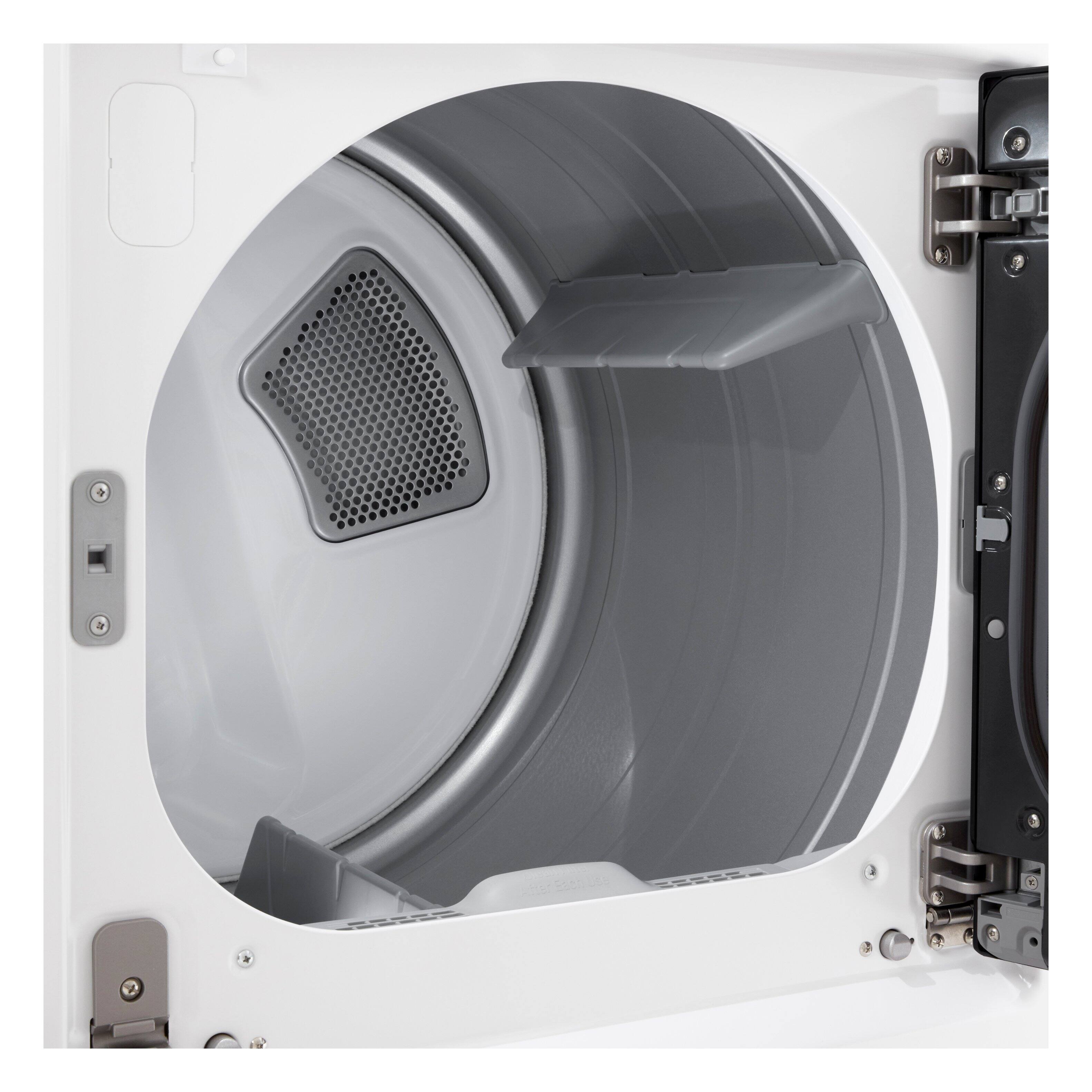 Alt View 13. LG - 7.3 Cu. Ft. Smart Electric Dryer with Steam and EasyLoad Door - Alpine White.