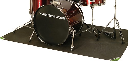  DrumFire - 6' x 4' Nonslip Drum Mat - Black