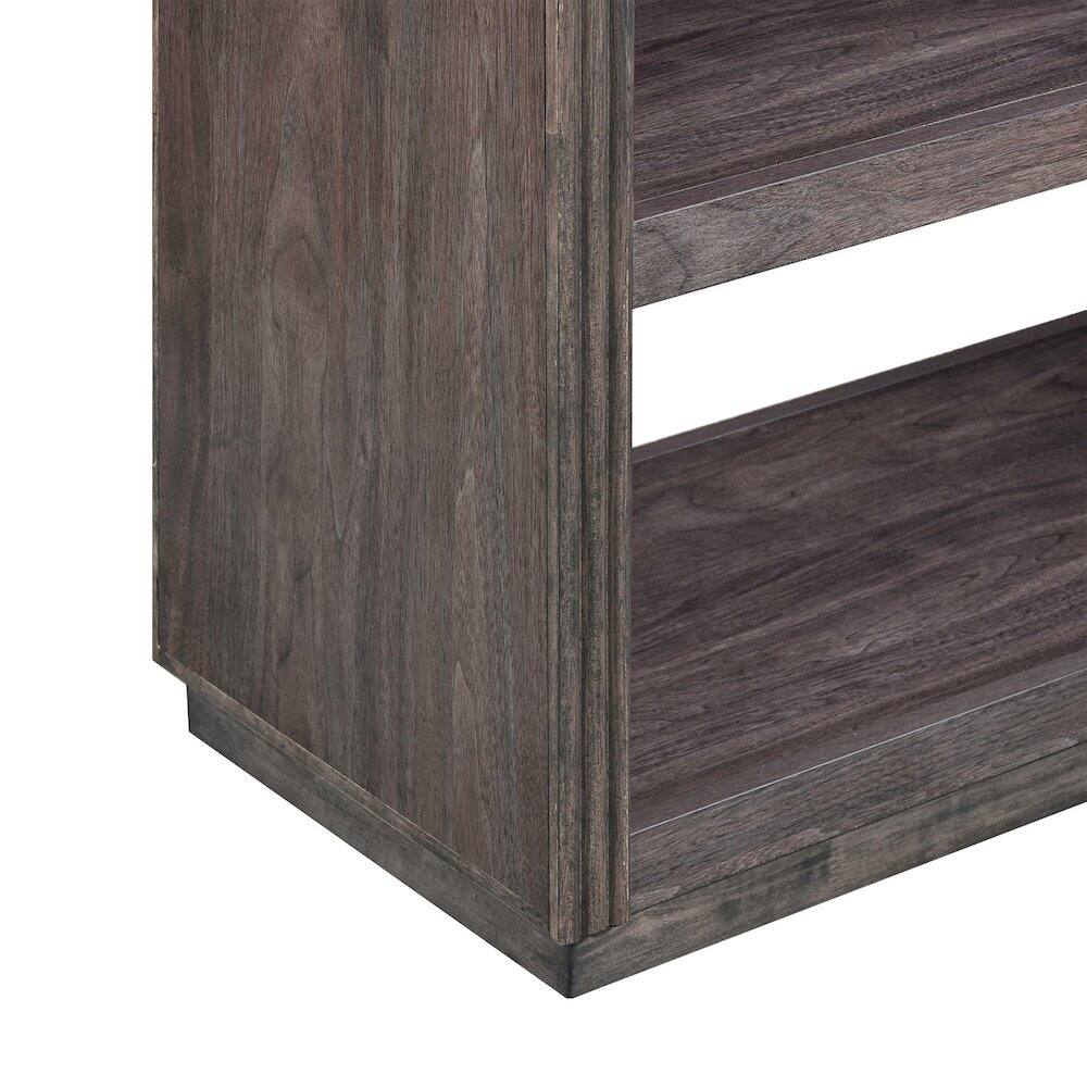 Back. Liberty Furniture Industries - Modern Edge Sofa Table for Living Room Storage Display - Caffe Brown - Caffe.