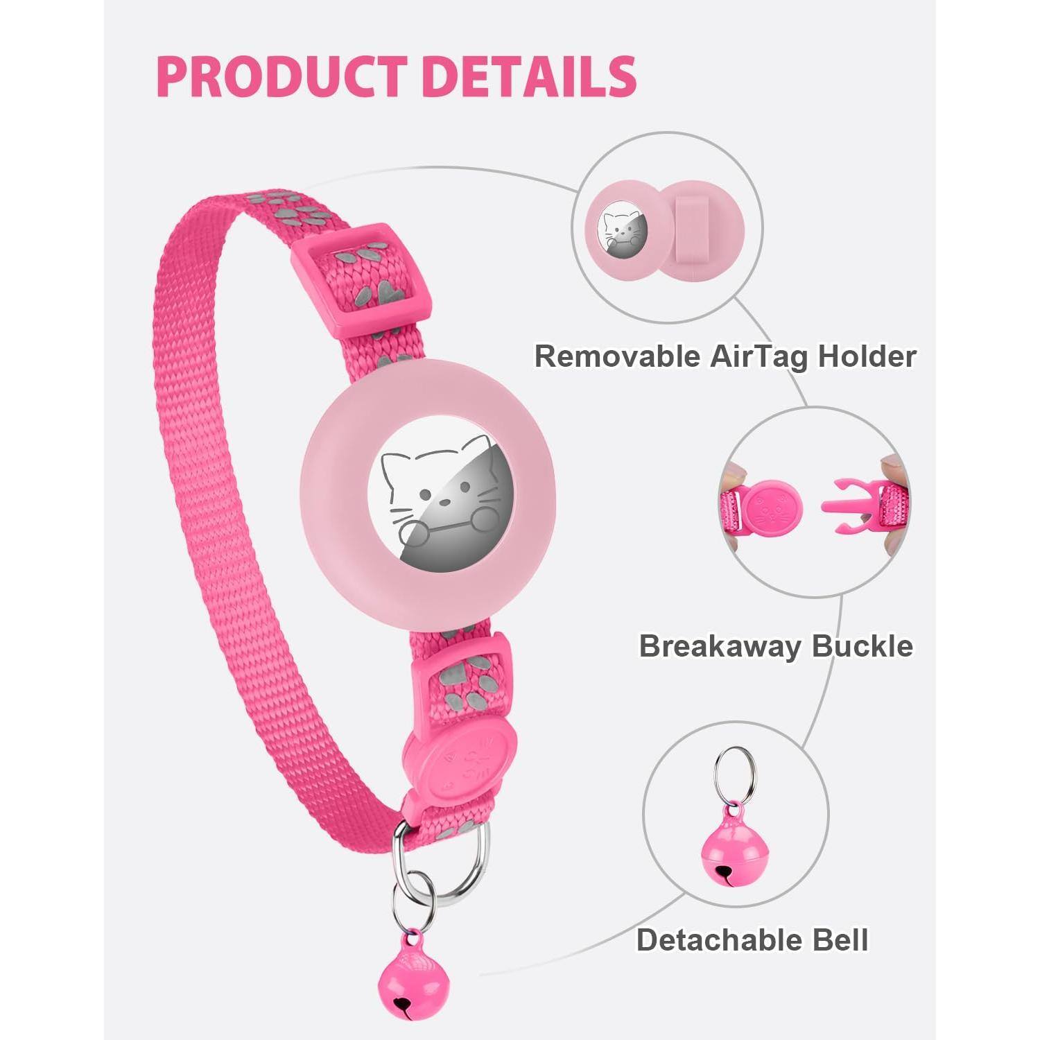 Picture of Leash Valley Refurbished Excellent Reflective Airtag Cat Collar ...