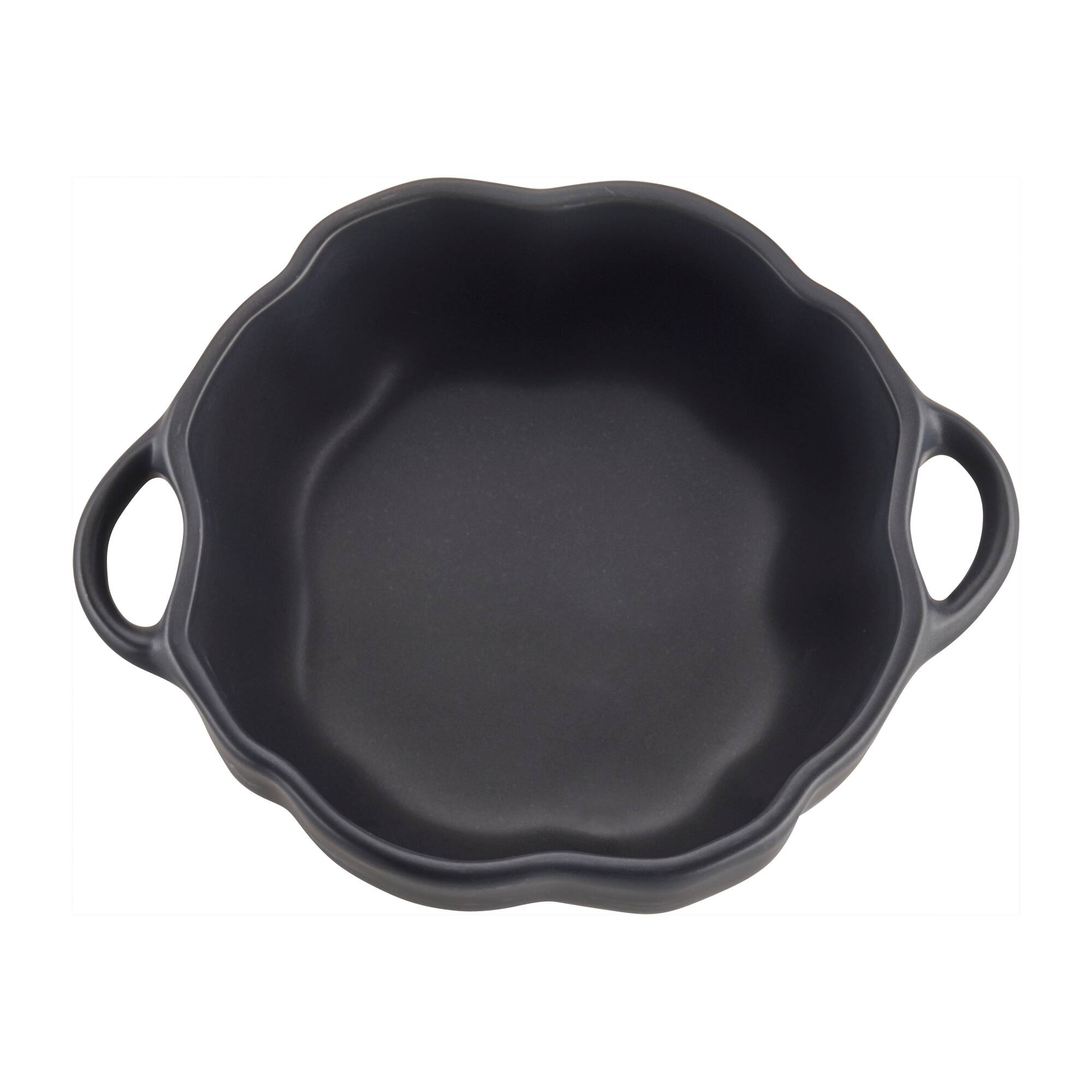 Alt View 1. Staub - Staub Ceramic 24-oz Pumpkin Cocotte - Matte Black - Matte Black.