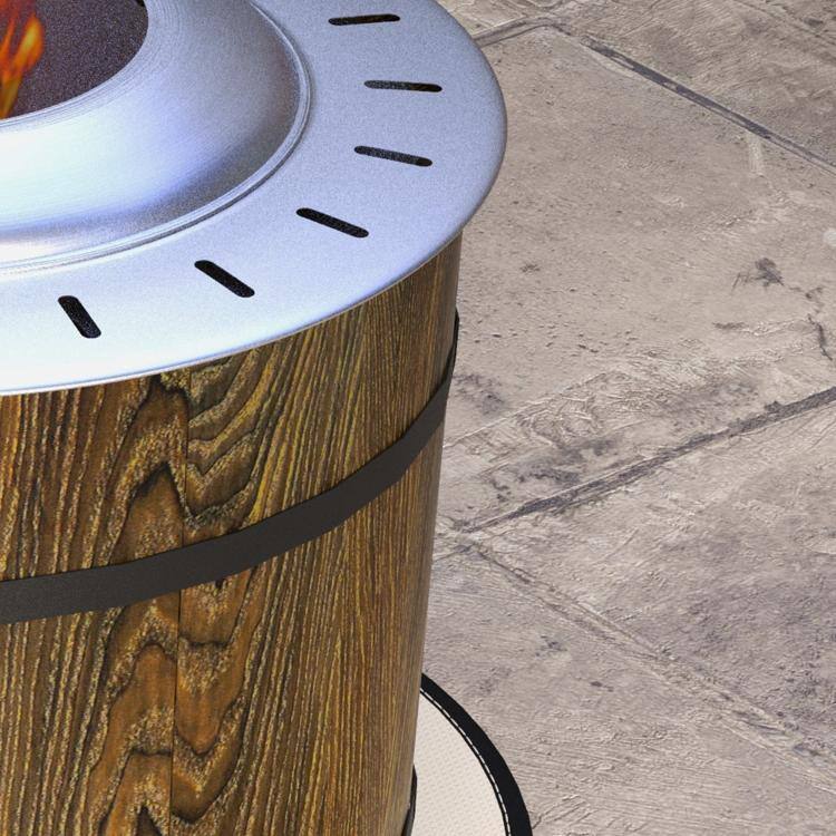 Alt View 7. PULUZ - Smokeless Fire Pit, Portable Camping Bonfire Stove with Mat for Backyard, Patio, Picnic - Brown.