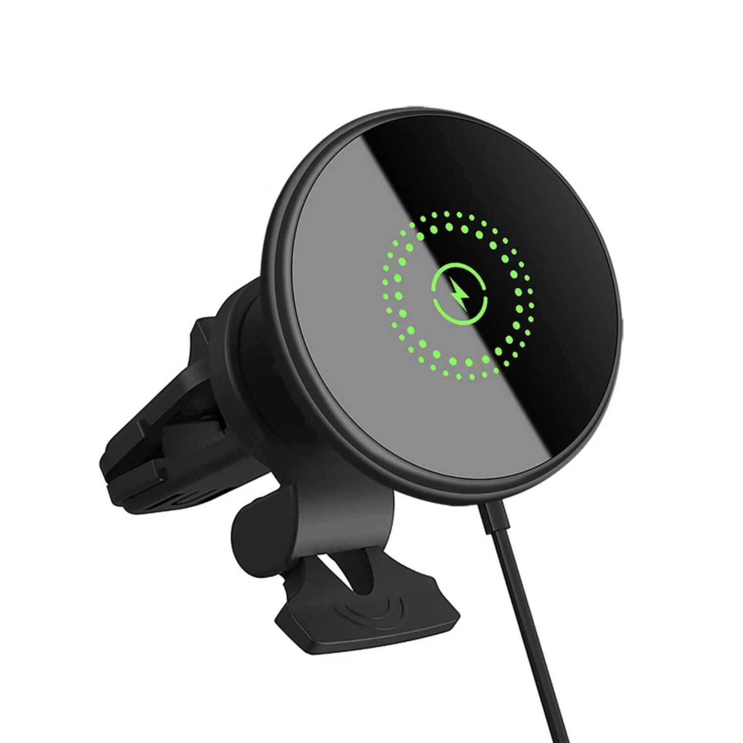 Angle. Stock Preferred - 30W Magnetic Wireless Car Charger Phone Holder Mount for iPhone 15 Pro Max.