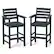 Front. Costway - Patio Adirondack Bar Chairs Set of 2 with Wide Armrests & Footrest Backrest - Navy.