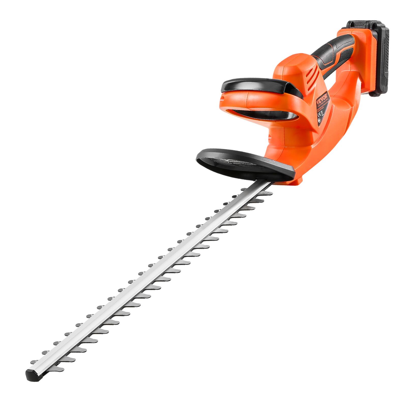 Alt View 5. VEVOR - Electric Hedge Trimmer, 1200 RPM, Cordless  Hedge Trimmer for Low Branch, 20V 2A Battery - Orange and Black.