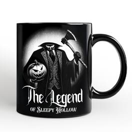OrnamentallyYou - Headless Horseman Spooky Portrait Mug Horror Villain Theme Halloween Gift - Black