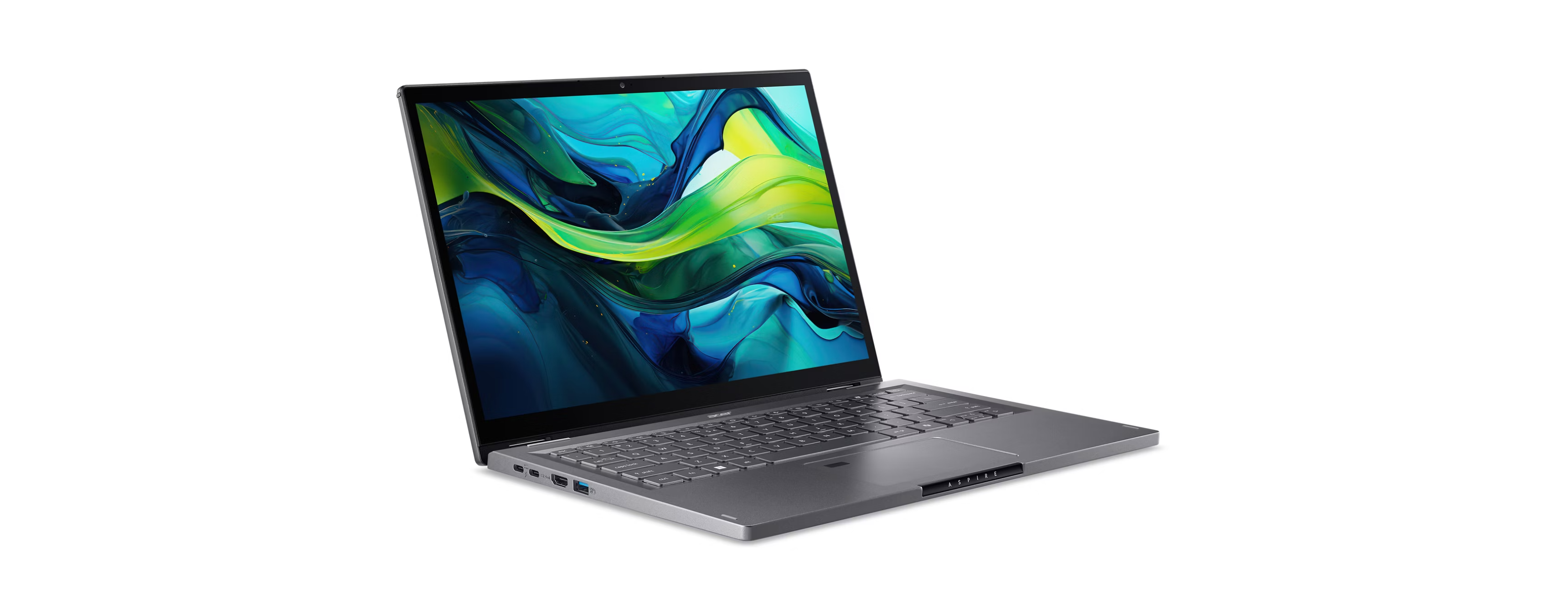 Alt View 3. Acer - Aspire Spin 14" 2-in-1 Laptop Intel Core Ultra 7 155U 16GB RAM 1TB SSD Windows 11 Home - ASP14-52MTN-75J3 - Steel Gray.