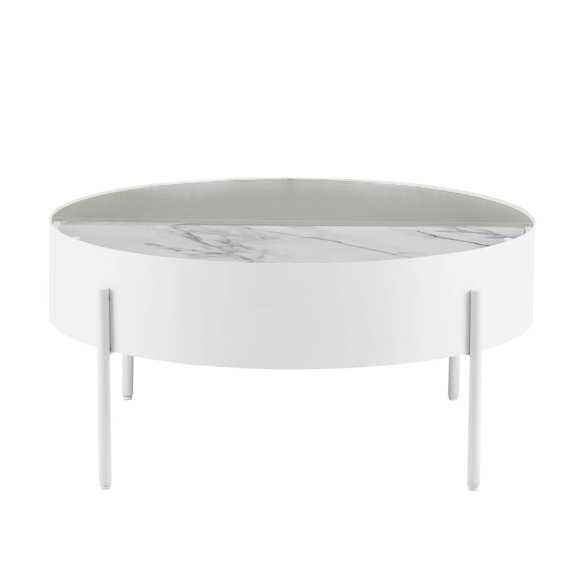Alt View 24. Walker Edison - Modern Sliding-Top Coffee Table - White.