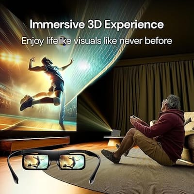 Valerion 2 Pack Rechargeable DLP Link 3D Active Shutter Glasses Valerion 2 Pack Rechargeable DLP Link 3D Active Shutter Glasses