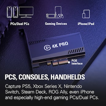 Elgato 4K Pro – 8K60 Passthrough/4K60 Capture for PC, Nintendo Elgato 4K Pro – 8K60 Passthrough/4K60 Capture for PC, Nintendo