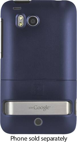 Front Standard. Platinum Series - Case for HTC Thunderbolt Mobile Phones - Blue.