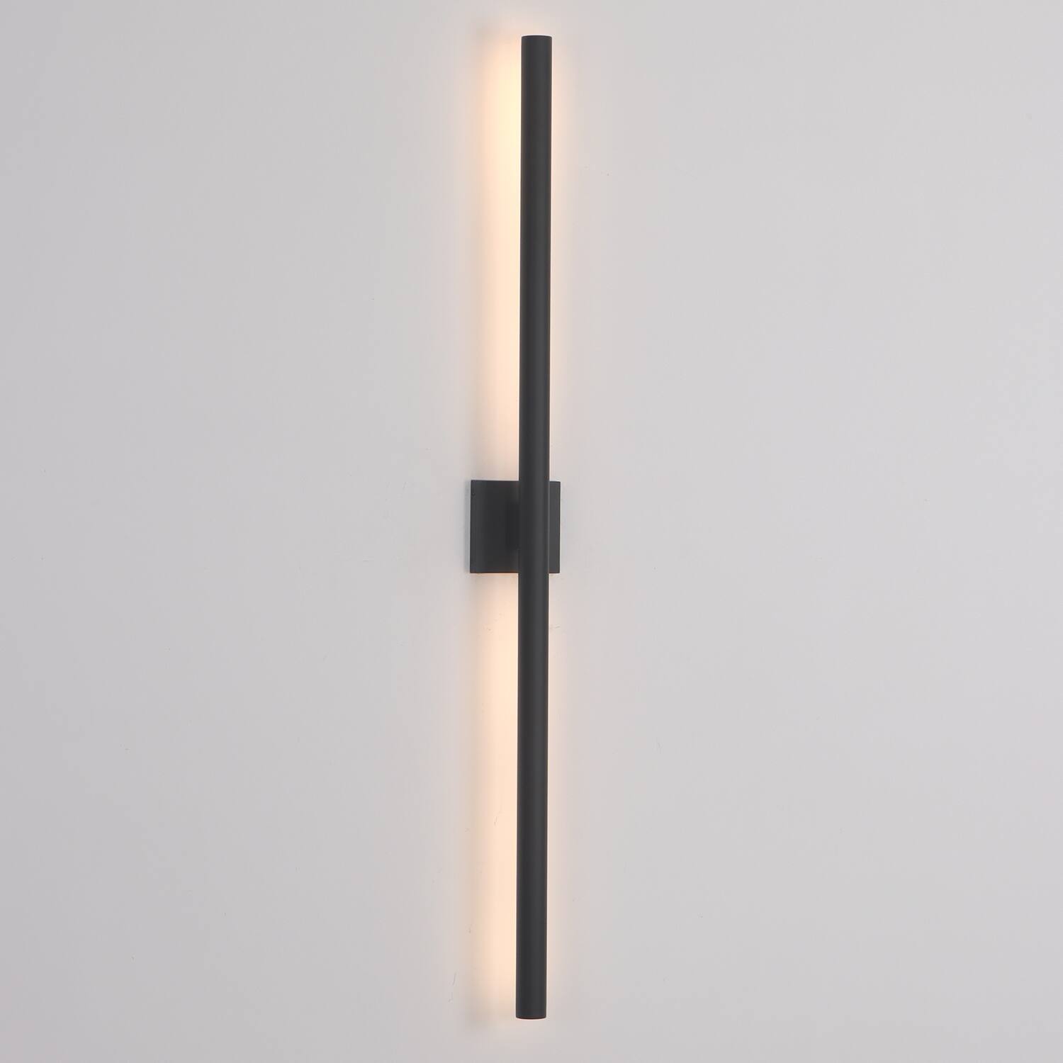 Alt View 3. Umeiluce - 50 inch Modern Aluminum LED outdoor Wall Light Waterproof Triac Dimming Cylinder Wall Sconces - Matte Black.