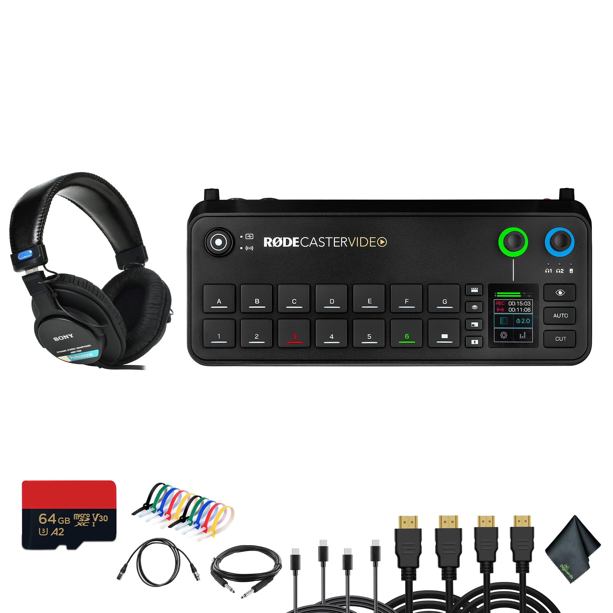 RODE - RODECaster Video All-in-One Production Console + Studio Headphones + More (Bundle) price history on PriceWatchPro