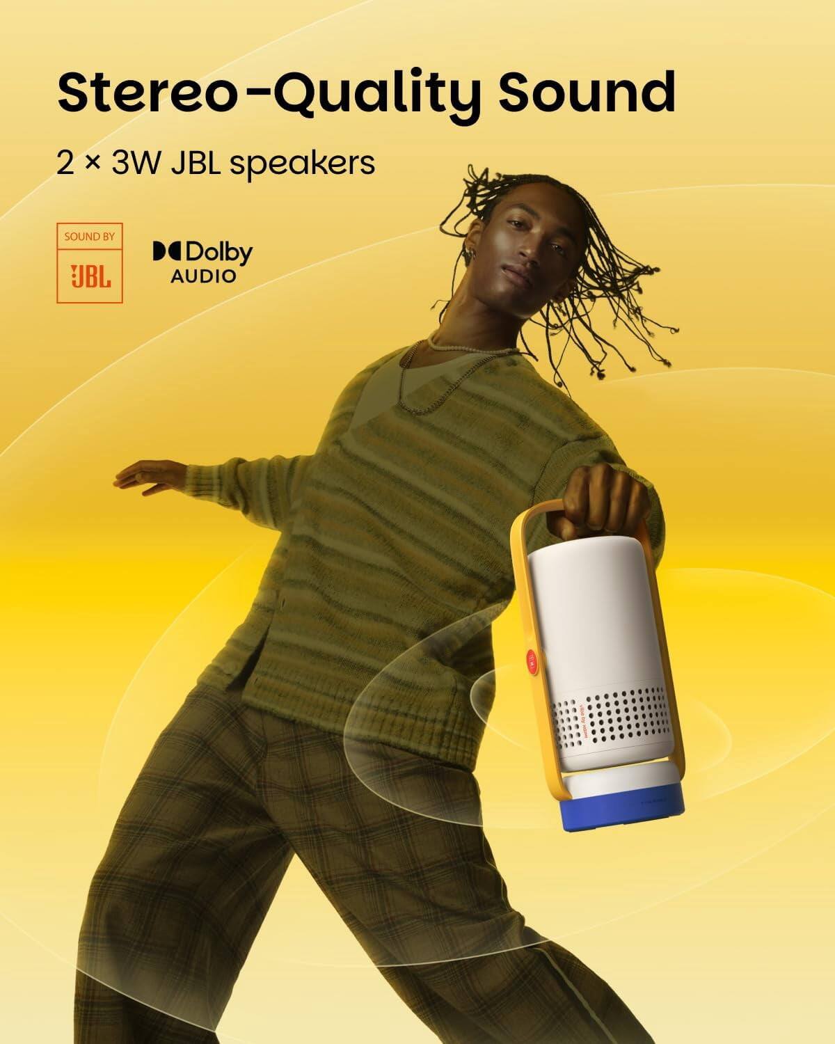 Stereo-Quality Sound  
2 x 3W JBL speakers  
SOUND BY JBL  
Dolby AUDIO