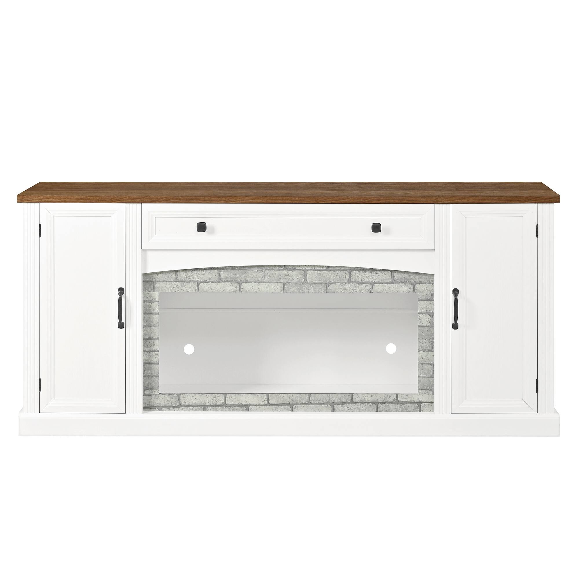 Angle. Whisen - 70" TV Stand, Media Console Cabinet with Storage Drawer, Adjustable Shelves and Cable Management - White.